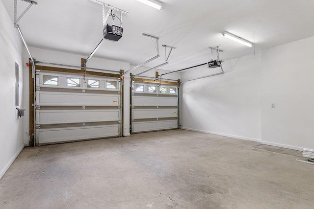 garage featuring a garage door opener