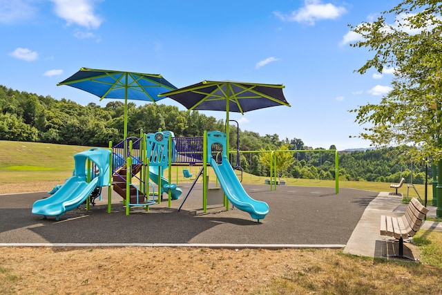 view of jungle gym