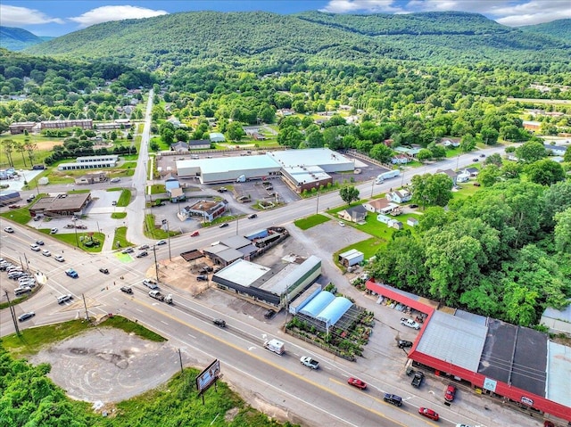 aerial view featuring a mountain view