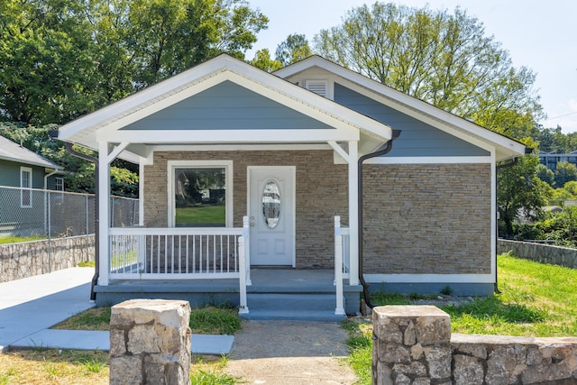 bungalow with a porch