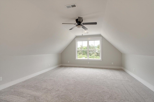 105 Arthur Ln, Cleveland, TN 37312 - bonus room featuring light colored carpet, lofted ceiling, a ceiling fan, and baseboards