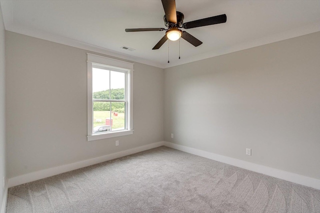 105 Arthur Ln, Cleveland, TN 37312 - carpeted spare room featuring baseboards, a ceiling fan, and crown molding