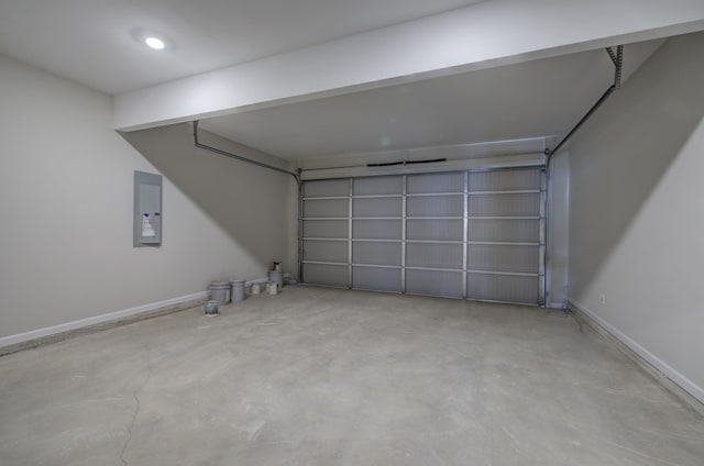 garage with electric panel