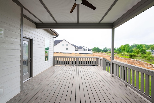 deck with ceiling fan