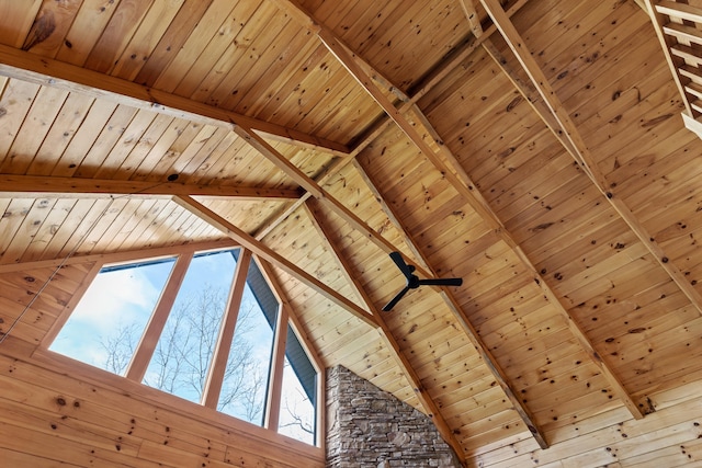 room details with beam ceiling and wooden ceiling