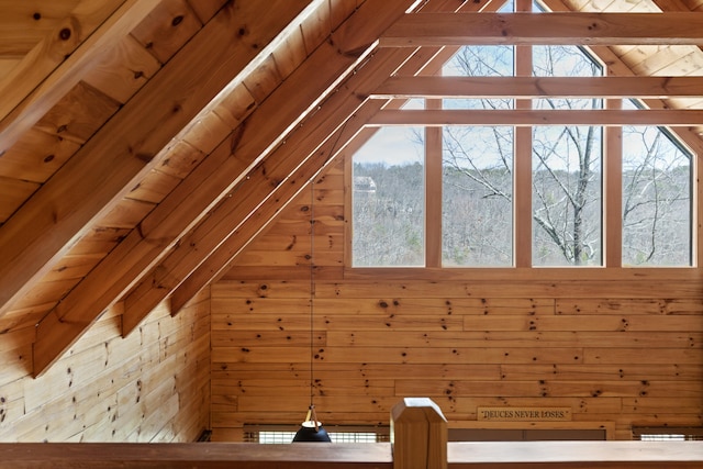 unfinished attic featuring a wealth of natural light