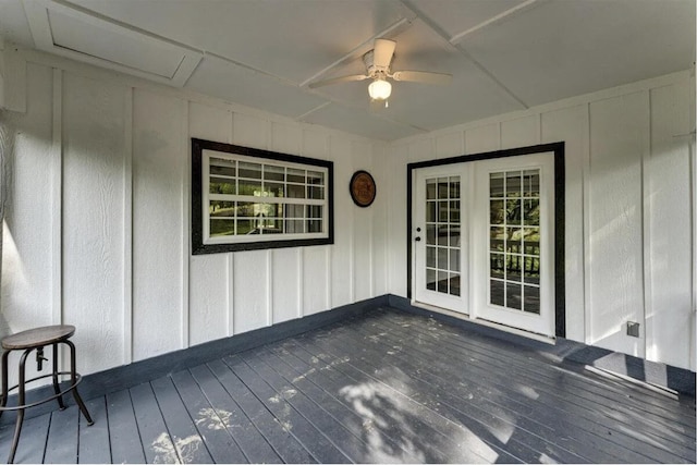 7050 Luke Ln, Ooltewah, TN 37363 - wooden deck with ceiling fan