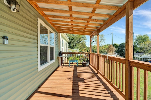 view of wooden deck