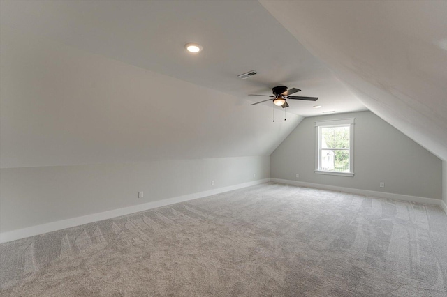 111 Arthur Ln NW, Cleveland, TN 37312 - additional living space with light carpet, lofted ceiling, baseboards, and ceiling fan