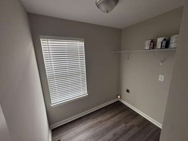 1603 Mantlo St, Springfield, TN 37172 - laundry room with dark wood-type flooring, hookup for an electric dryer, and baseboards