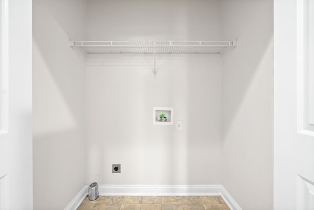 laundry room with hookup for an electric dryer and washer hookup