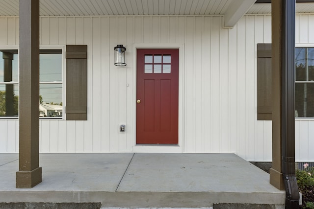 view of doorway to property