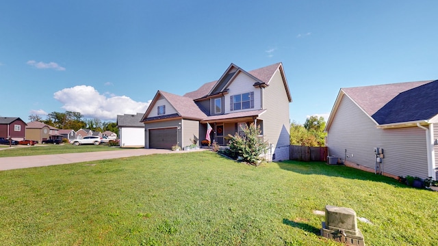 view of front of home with a front yard