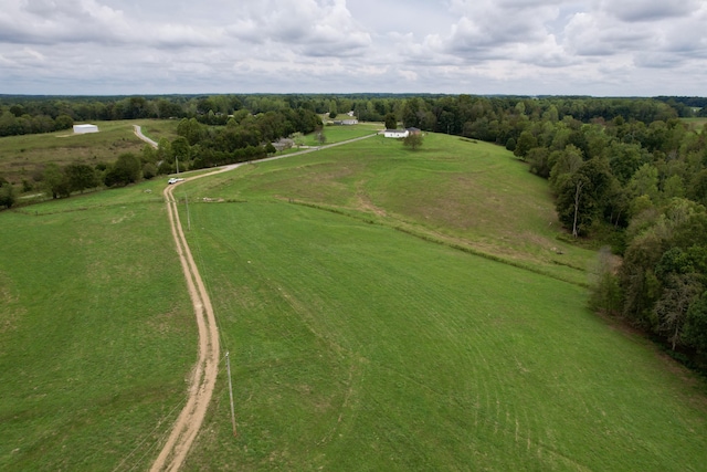 bird's eye view featuring a rural view