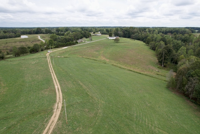 aerial view with a rural view