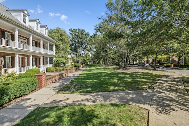 view of community with a yard