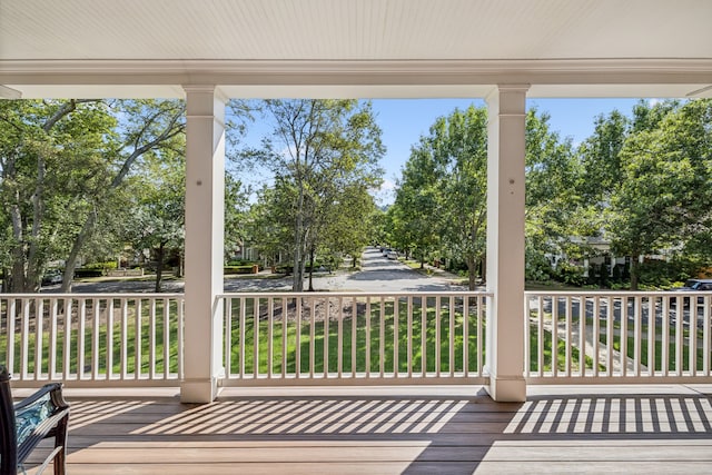 view of wooden deck