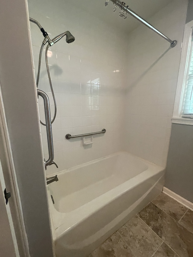 bathroom featuring bathtub / shower combination