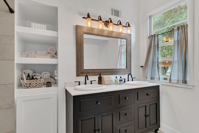 bathroom with vanity