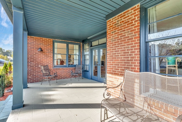 view of patio / terrace featuring french doors