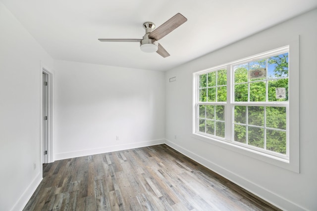320 Moffat St Unit 102, Monteagle, TN 37356 - empty room with wood finished floors, baseboards, and ceiling fan