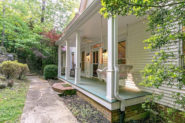 exterior space featuring a porch