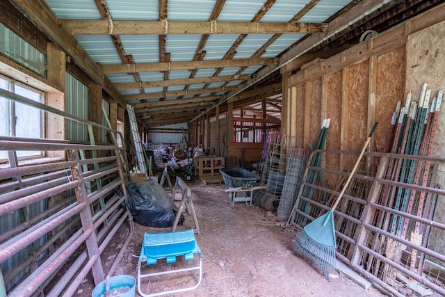 interior space featuring lofted ceiling