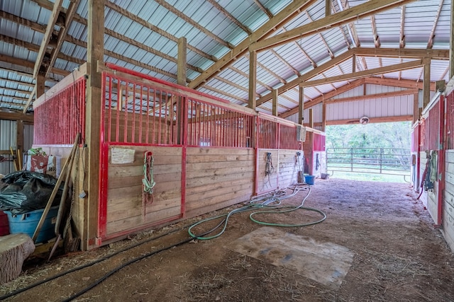 view of horse barn