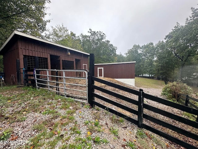 view of horse barn