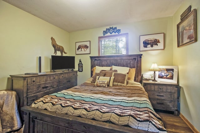 bedroom featuring hardwood / wood-style floors