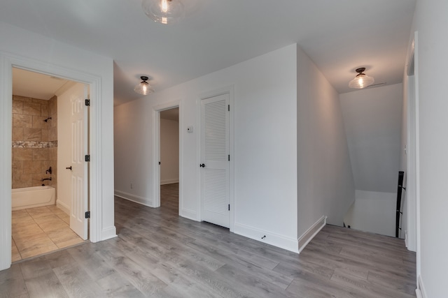 empty room featuring light hardwood / wood-style floors