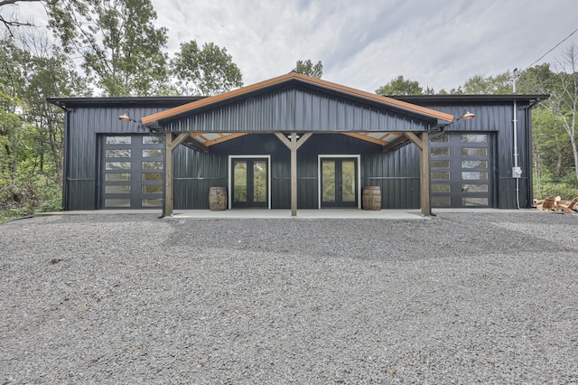 view of front of property featuring french doors