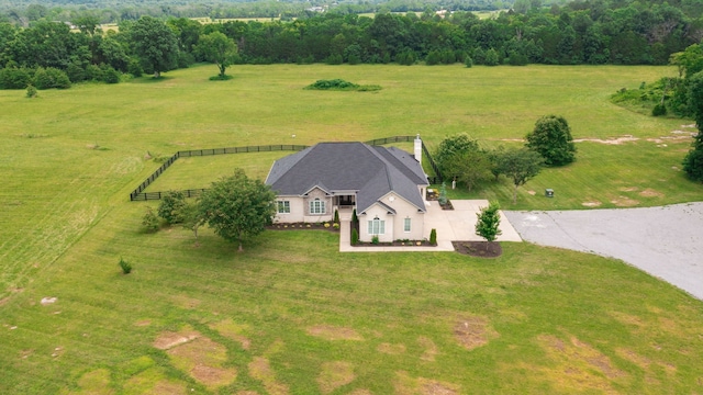 aerial view featuring a rural view