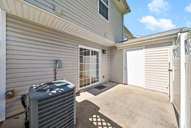 view of patio featuring cooling unit