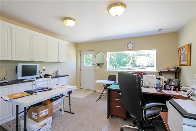 view of carpeted office