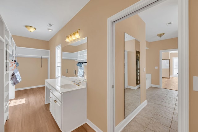 bathroom with vanity