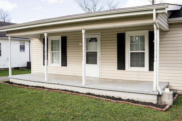 entrance to property with a porch