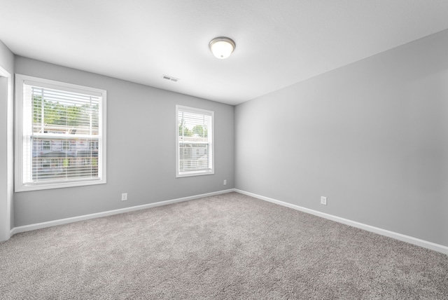 spare room with plenty of natural light and carpet flooring