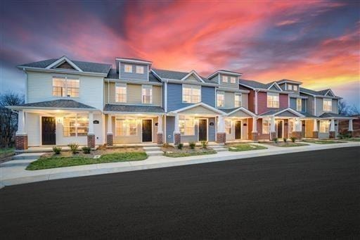 view of front of property with a residential view