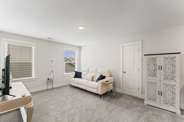 view of carpeted living room