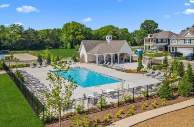 view of pool with a patio