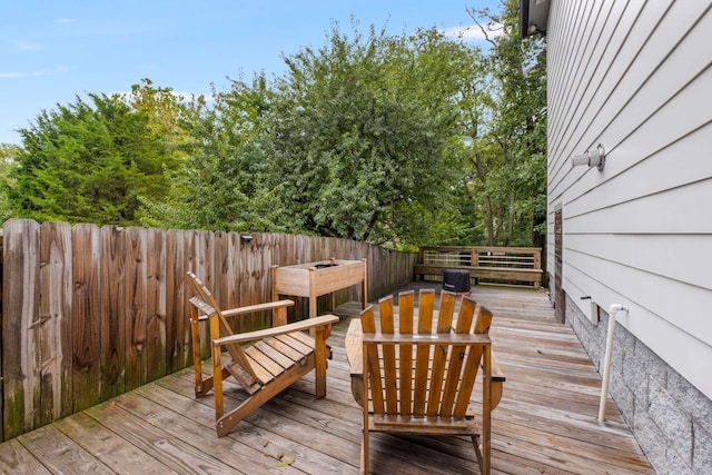 view of wooden deck