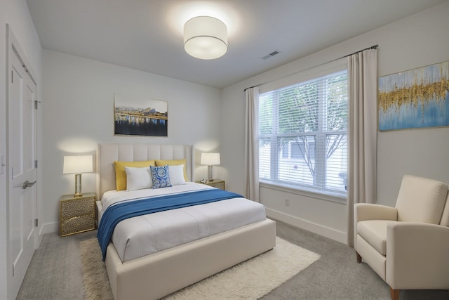 view of carpeted bedroom