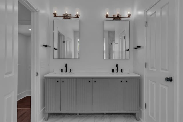 bathroom with vanity