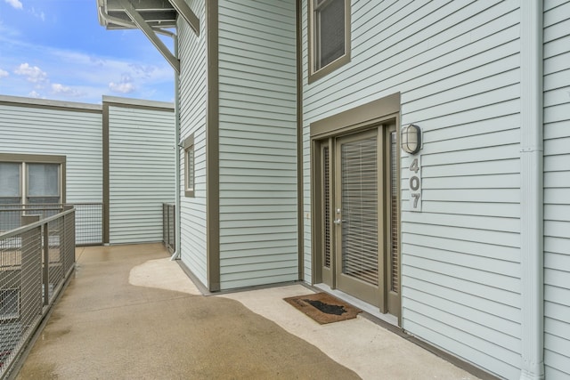 view of doorway to property