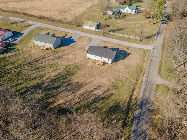 aerial view with a rural view