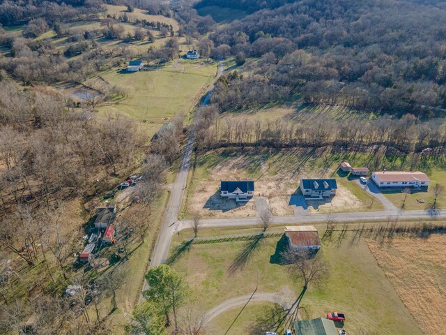 drone / aerial view featuring a rural view