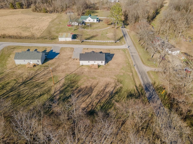 drone / aerial view featuring a rural view