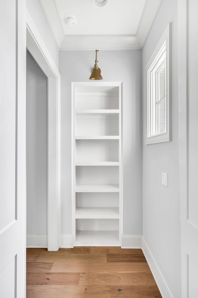 interior space with light hardwood / wood-style flooring