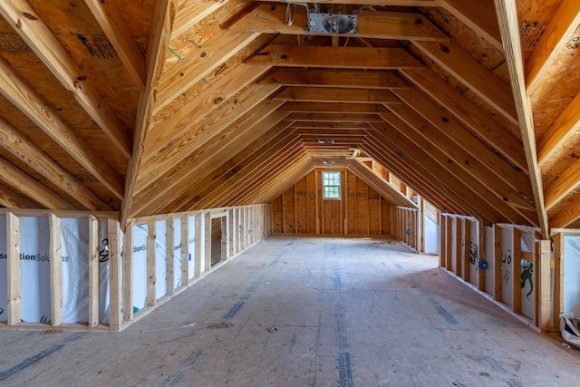 view of attic